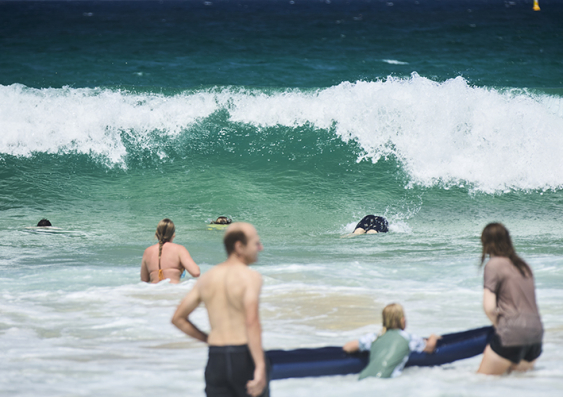 The risk of drowning at the beach increases across all age groups, not just children, during school holidays. Photo: UNSW Sydney/Richard Freeman