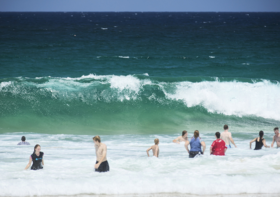 People choose to swim at an unpatrolled beach for two reasons: it's close to accommodation, and it's generally away from the crowds. Photo: UNSW Sydney/Richard Freeman