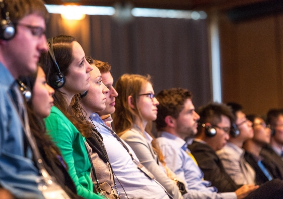 Young researchers at the Lindau Nobel Laureates Meeting. Photo: Christian Flemming