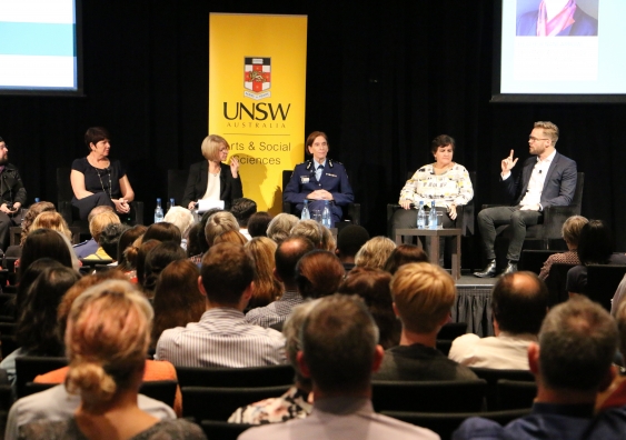 Members of the Says Who? panel "Domestic, Family and Sexual Violence: What's gender got to do with it?"