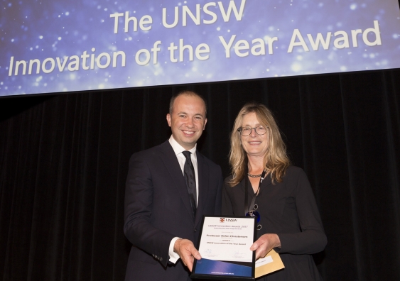 NSW Minister for Innovation and Better Regulation Matt Kean with Innovation of the Year winner Professor Helen Christensen. Photo: Supplied