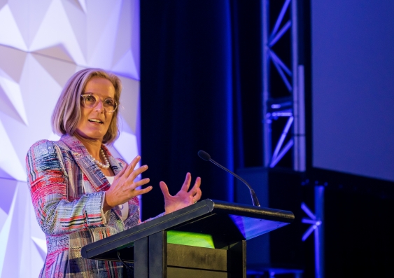 Lucy Turnbull announced the Turnbull Foundation Women in Built Environment Scholarship at the AGSM @ UNSW Business School 40th anniversary celebrations at Sydney’s Circular Quay. Photo: Blue Murder Studios