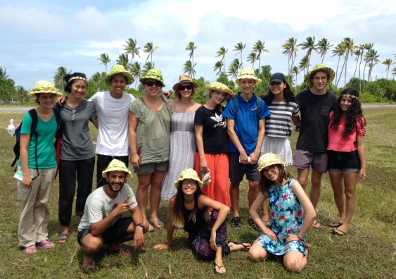 Island Innovation Lab students with program organiser Selena Griffith (back row, fourth from left) in Kiribati.