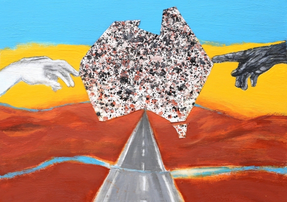 'One Road One People' by Teena McCarthy, a graduate of UNSW Art & Design, who was commissioned to create the artwork for the RAP.
