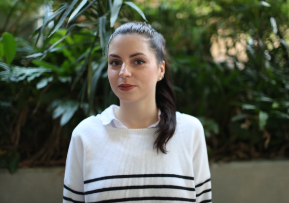 Victoria Ticha, a student of the Masters in Journalism and Communications program at UNSW, has been part of the world first project UniPollWatch. Picture: Blitz/Eden Gillespie