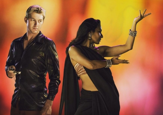 Things are about to get spicy...Brett Lee and Tannishtha Chatterjee star in unINDIAN. Photo: supplied