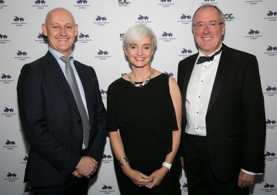UNSW's new Business Events Sydney Ambassadors Nigel Lovell, Emma Johnston and Bill Ledger. Photo: ONeill Photographics
