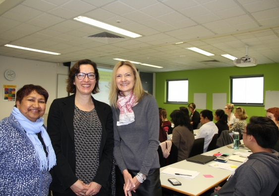 UNSW Qualitative Research Network (QRN) Hub directors Dr Husna Razee, Dr Sally Nathan and Professor Katherine Boydell.