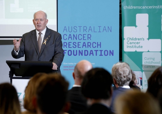 The Governor-General Sir Peter Cosgrove opens the Child Cancer Personalised Medicine Centre funded by the  Australian Cancer Research Foundation. Photo: Grant Turner/Mediakoo
