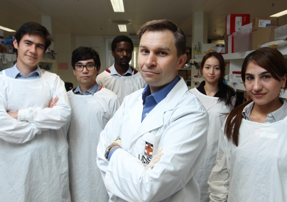 Professor David Sinclair (front), with his UNSW team. Image: Britta Campion