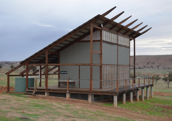 Silcrete Lodge, a newly completed artists' studio at the Fowlers Gap Arid Zone Research Station