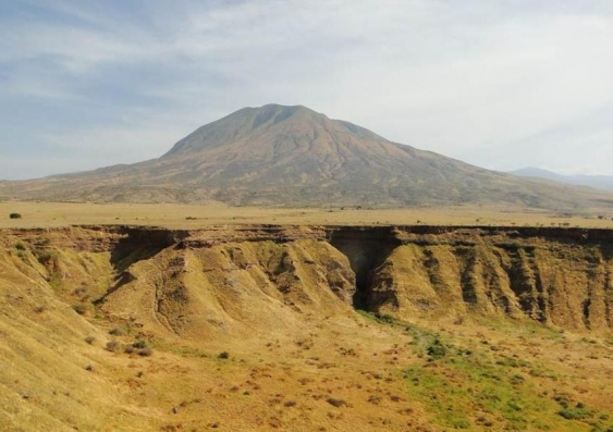 Modern day groundwater discharge on the flanks of Oldonyo Lengai volcano in Northern Tanzania (Credit: G.M. Ashley)