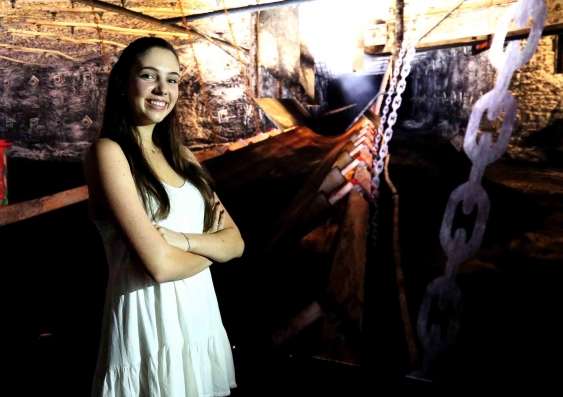 "I feel really special to have the opportunity to be part of the next generation.” ... Olivia Gall in UNSW's Mining Simulator. Photo: Leilah Schubert
