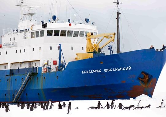 The expedition ship, the MV Akademik Shokalskiy. Photo: Andrew Peacock