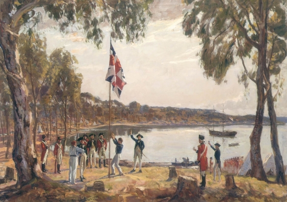 ‘The Founding of Australia 1788’, an oil painting by Algernon Talmage. Mitchell Library, State Library of New South Wales