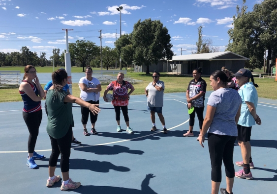 A recent Coaching Unlimited program at Dubbo Netball Association in the Wiradjuri Nation. Photo: Coaching Unlimited