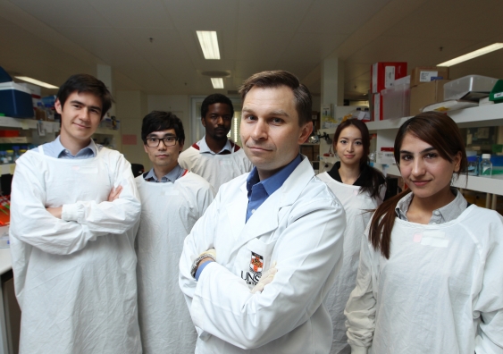 Professor David Sinclair (front) and Dr Lindsay Wu (far left) with the UNSW research team. Photo: Britta Campion