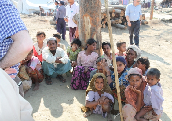 Displaced Rohingya people in Rakhine State by Foreign and Commonwealth Office - Flickr. Licensed under OGL via Commons