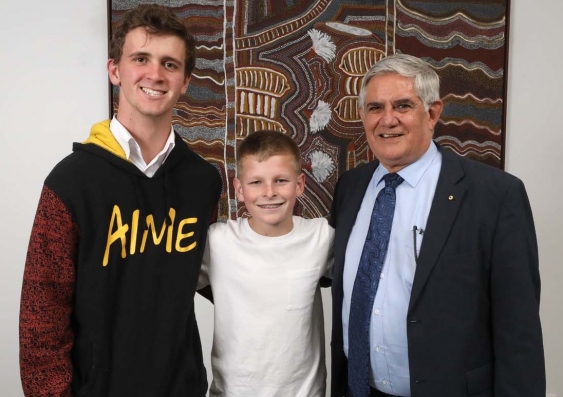 Ricky, Jacob and the The Hon Ken Wyatt AM, MP. Photo: Grant Turner