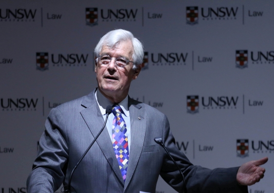 Barrister and refugee advocate Julian Burnside was given a standing ovation at UNSW lecture