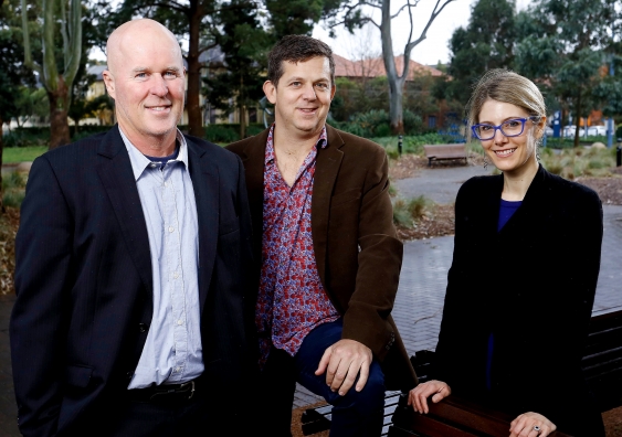 Scientia Professors Matthew England, Rob Brooks and Jane McAdam. Photo: Grant Turner/Mediakoo