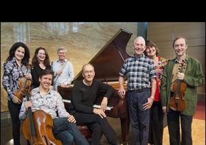 Sean Buck (third from right) with members of the Australia Ensemble. Photo: Patrick Boland
