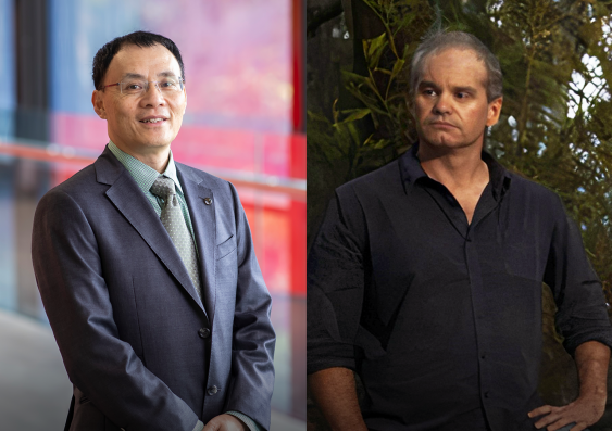 Professors Xiao Lin Zhao and Jason Sharples have been honoured for outstanding contributions to advancing engineering, technology and applied science. Photo: UNSW