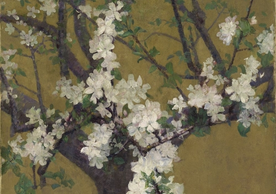 Detail from John Russell: Almond tree in blossom c1887. (National Gallery of Victoria, Melbourne, Joseph Brown Collection)