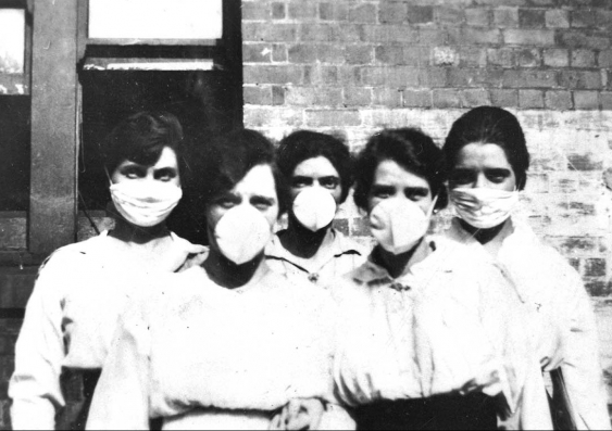 During the 1919 Spanish flu crisis in Australia, the NSW government ordered “everyone shall wear a mask”. Image from National Museum of Australia