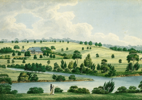 Elizabeth Farm, painted by Joseph Lycett, c1823. Wikimedia Commons