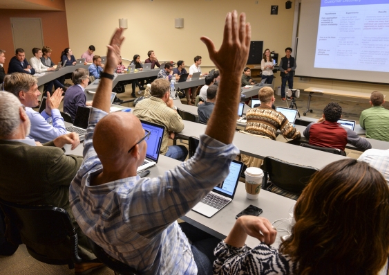 The 'Hacking for National Security' program offers students the opportunity to learn and apply entrepreneurial skills. Photo: Rod Searcey, Stanford News Service.