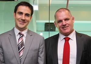 UNSW alumni and Sport Hall of Fame members Patrick Dwyer and Ewen McKenzie