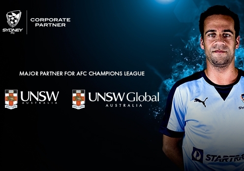 UNSW Australia has been announced as a major partner for Sydney FC's AFC Champions League 2016 campaign