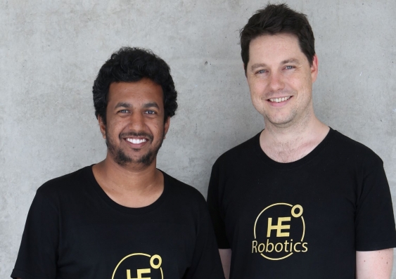 HEO Robotics Founders Dr Hiranya Jayakody and Dr Will Crowe. Photo: UNSW.