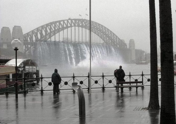 Cleverly doctored images of the effects of Sydney’s April storms amused social media users. Todd Lopez/@Creative_Order
