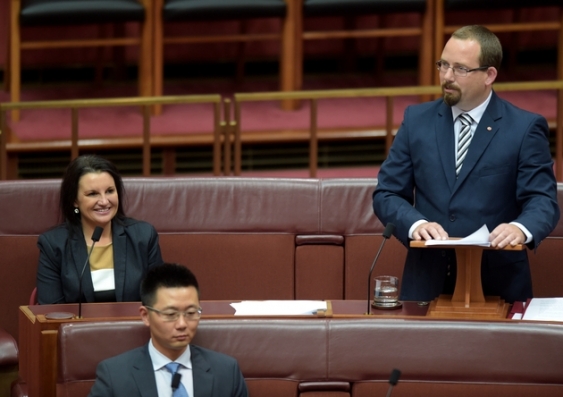 Crossbenchers Jacqui Lambie, Ricky Muir and Dio Wang are far from aligned. Lukas Coch/AAP