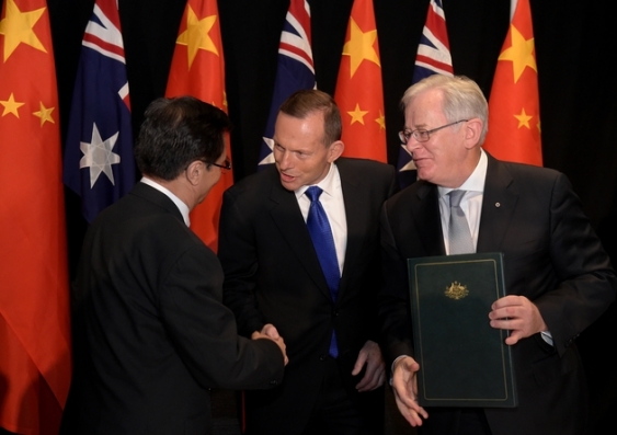 Signing the China FTA was just the start. Lukas Coch/AAP