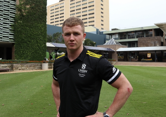UNSW Commerce student Henry Hutchison is excelling on and off the field due to the support of the Elite Athlete Program. Photo: UNSW Sport