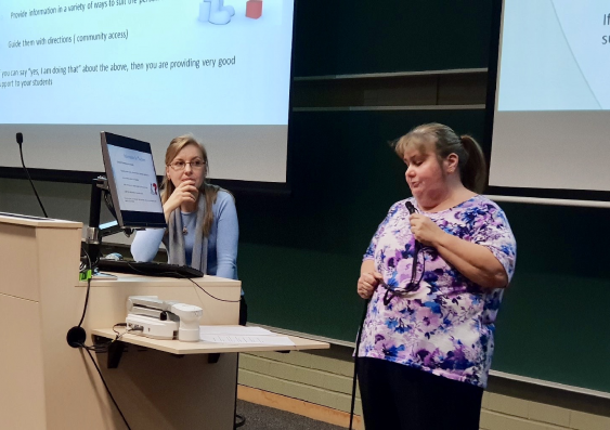 Professor Iva Strnadová (left) and Adjunct Lecturer Julie Loblinzk are championing inclusive research for people with intellectual disabilities. Photo: supplied.