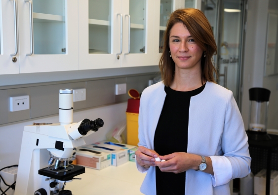 Dr Jelena Rnjak-Kovacina is working on a way to improve vascularisation in cardiac patches grown from silk. Picture: Marty Jamieson/UNSW Media & Content