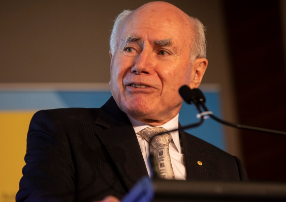 A quarter of a century of growth: former prime minister John Howard at the GST conference.