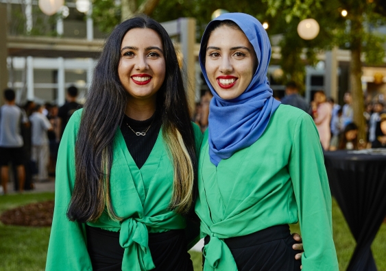 A sense of affinity with UNSW: Khatereh (right) and Shirin Shiran.