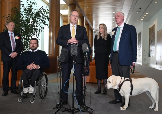 For the first time a disabled person, former paralympian Kurt Fearnley, has been appointed chair of the NDIA. Photo: AAP/ Mich Tsikas.