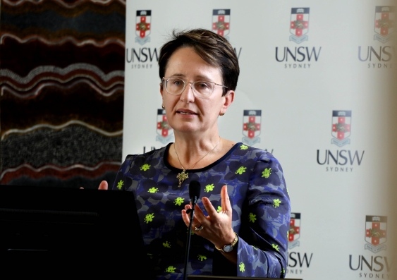 Lucy Brogden, Chair of the National Mental Health Commission at the launch of the 2018 Australian Mental Health Prize. Photo: Grant Turner