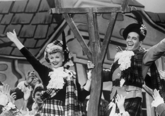 A scene from "Lucy Goes to Scotland", 1956.