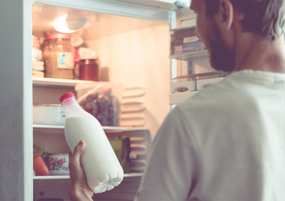 Dr Alison Jones says we should check the use-by labelling of foods such as milk because the safety of the food is not guaranteed after that date. Image: Shutterstock.