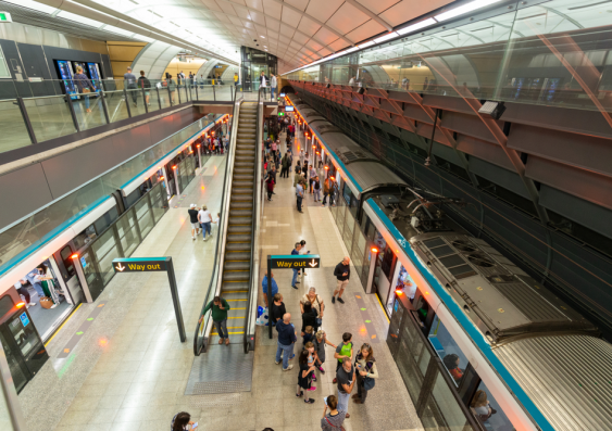 Sydney’s first metro line, the Metro North West, launched last year has been very well used, Dr Mike Harris says. Macquarie Park station, NSW. Photo: Shutterstock.