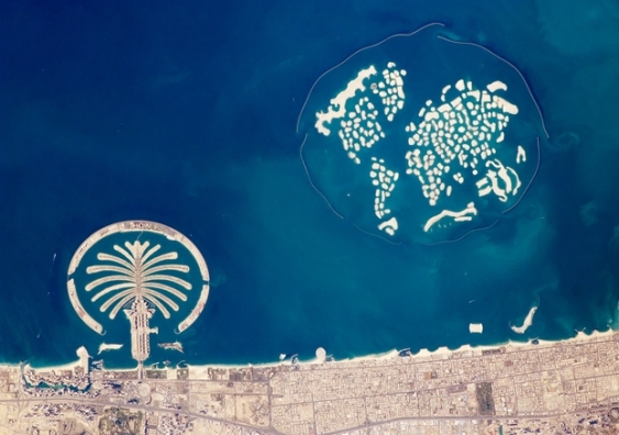 Dubai coastline. NASA/Wikimedia Commons