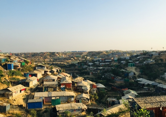 Kutupalong refugee camp in Bangladesh where MHPSS mental health workers provide services. Photo: UNSW Sydney.