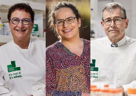 Professor Maria Kavallaris, Associate Professor Tamara Mackean and Professor Glenn Marshall will lead multidisciplinary teams of investigators to work together to answer major questions that can't be answered by a single investigator. Photo: UNSW.